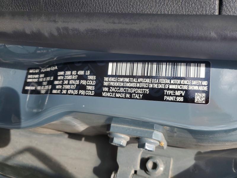 Продаж на аукціоні авто 2016 Jeep Renegade, vin: ZACCJBCTXGPD92775, номер лоту: 58609266