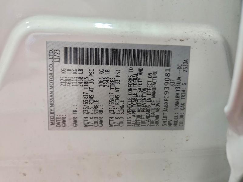 2023 Nissan Rogue მანქანა იყიდება აუქციონზე, vin: 5N1BT3ABXPC939081, აუქციონის ნომერი: 55283736