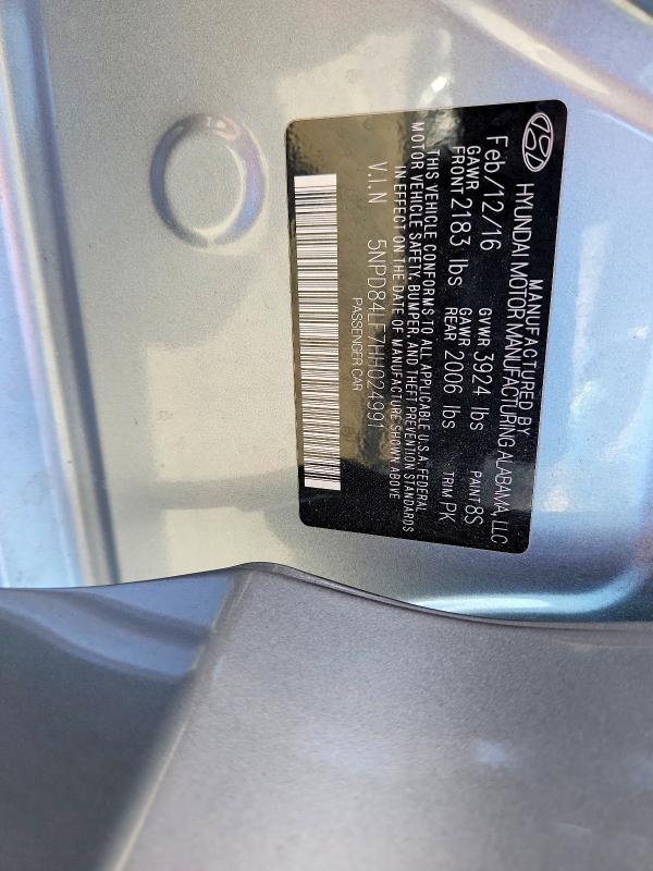 Aukcja sprzedaży 2017 Hyundai Elantra, vin: 5NPD84LF7HH024991, numer aukcji: 56878166