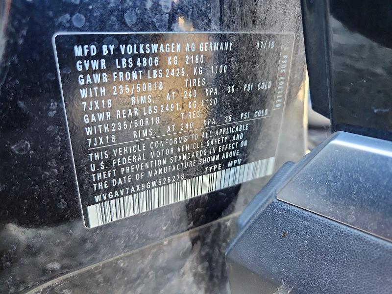 Aukcja sprzedaży 2016 Volkswagen Tiguan, vin: WVGAV7AX9GW525278, numer aukcji: 58449086