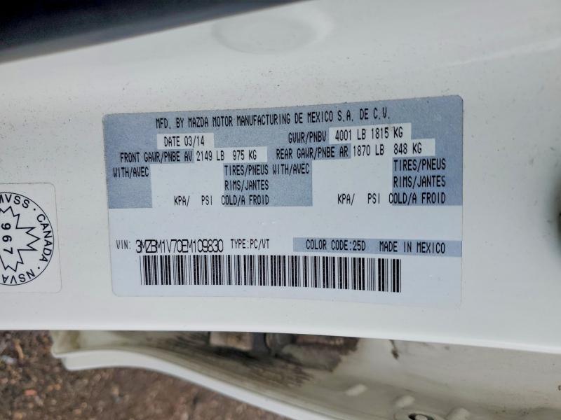 Aukcja sprzedaży 2014 Mazda 3, vin: 3MZBM1V70EM109830, numer aukcji: 58427806