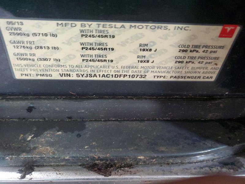 57662306 :رقم المزاد ، 5YJSA1AC1DFP10732 vin ، 2013 Tesla Model S مزاد بيع
