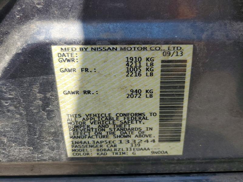 Продаж на аукціоні авто 2014 Nissan Altima, vin: 1N4AL3AP5EC133244, номер лоту: 58629636