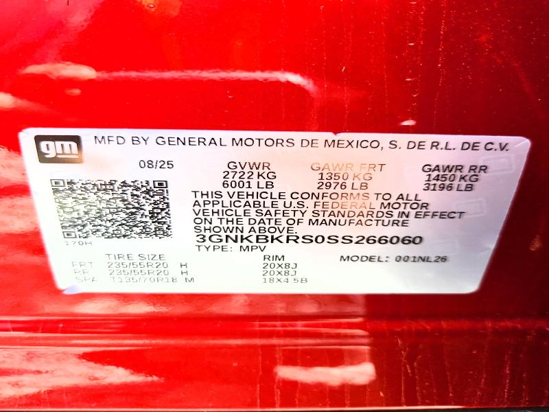 Продаж на аукціоні авто 2025 Chevrolet Blazer, vin: 3GNKBKRS0SS266060, номер лоту: 56532546