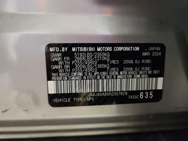 Продажа на аукционе авто 2024 Mitsubishi Outlander, vin: JA4J4VA85RZ057629, номер лота: 57475046