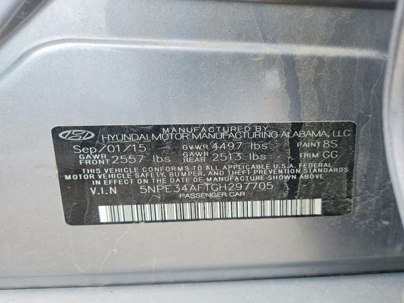 Продажа на аукционе авто 2016 Hyundai Sonata, vin: 5NPE34AF1GH297705, номер лота: 57637716