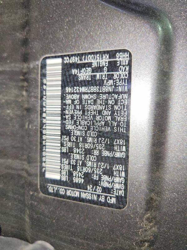 Продажа на аукционе авто 2024 Nissan Rogue, vin: JN8BT3BB7RW432146, номер лота: 56899046