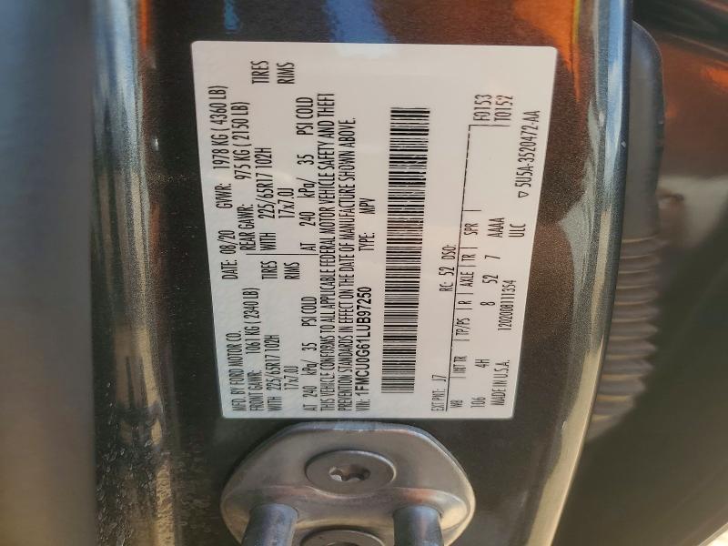 Продажа на аукционе авто 2020 Ford Escape, vin: 1FMCU0G61LUB97250, номер лота: 55921936
