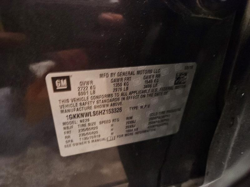 2017 Gmc Acadia მანქანა იყიდება აუქციონზე, vin: 1GKKNWLS6HZ153326, აუქციონის ნომერი: 57132136