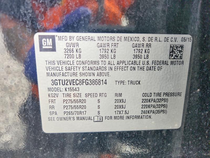 Продажа на аукционе авто 2015 Gmc Sierra, vin: 3GTU2VEC8FG386814, номер лота: 56088836