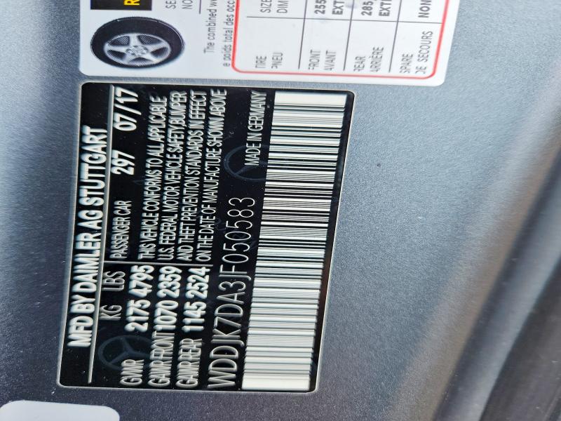 58107186 :رقم المزاد ، WDDJK7DA3JF050583 vin ، 2018 Mercedes-benz Sl مزاد بيع