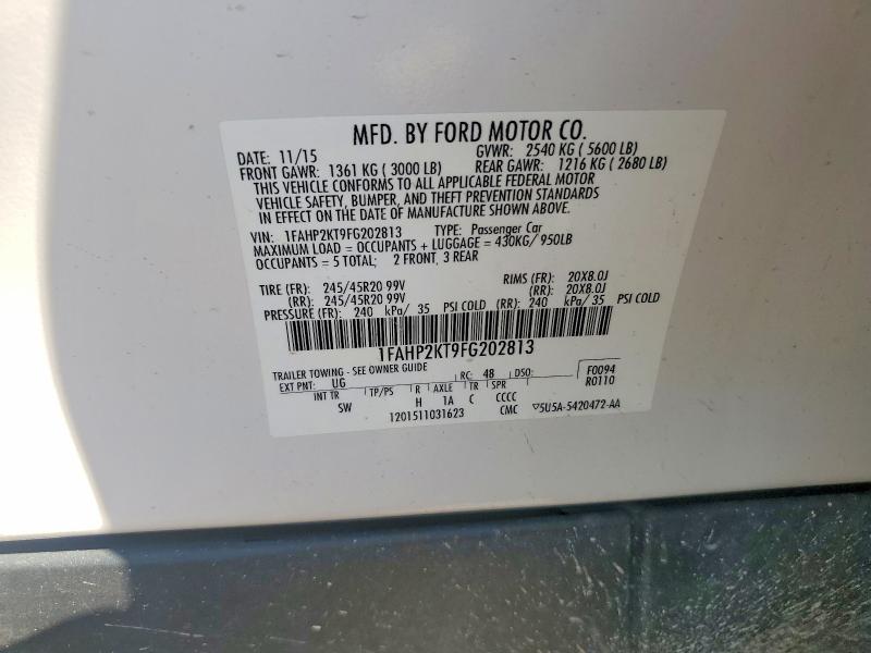 2015 Ford Taurus მანქანა იყიდება აუქციონზე, vin: 1FAHP2KT9FG202813, აუქციონის ნომერი: 55823806
