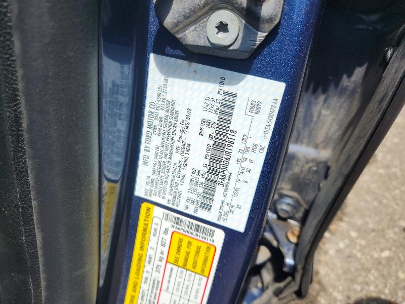 2018 Ford Fusion მანქანა იყიდება აუქციონზე, vin: 3FA6P0HD6JR198118, აუქციონის ნომერი: 56498136