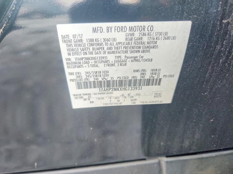 Продаж на аукціоні авто 2017 Ford Taurus, vin: 1FAHP2MKXHG133931, номер лоту: 58506126