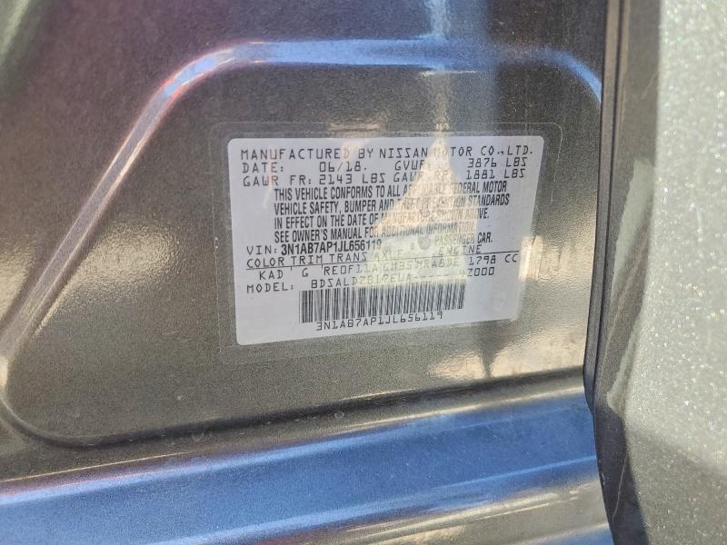 Продажа на аукционе авто 2018 Nissan Sentra, vin: 3N1AB7AP1JL656119, номер лота: 55451856