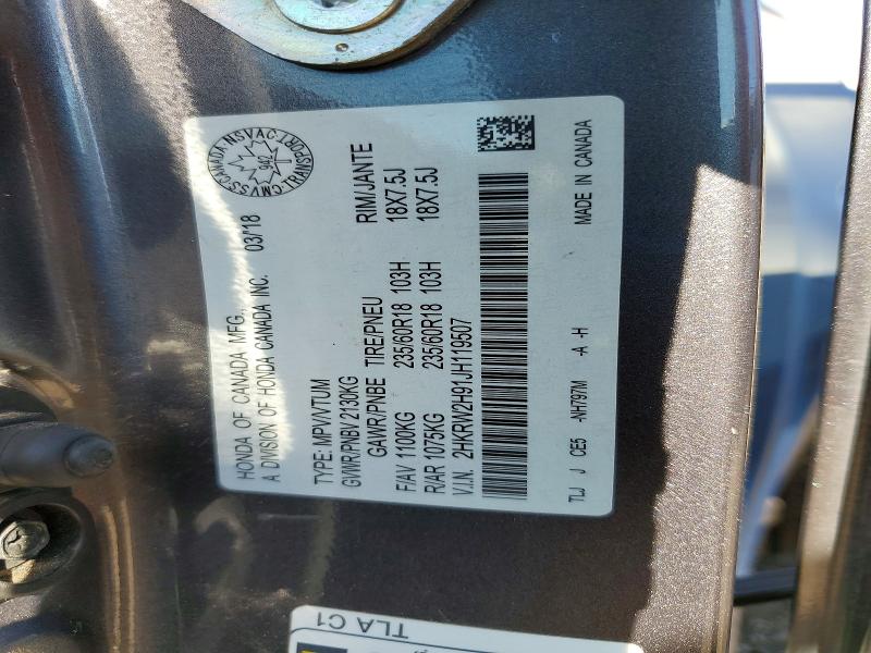 Aukcja sprzedaży 2018 Honda Cr-v, vin: 2HKRW2H91JH119507, numer aukcji: 58092396