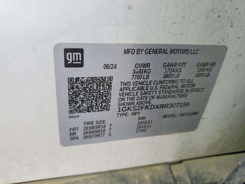 Продажа на аукционе авто 2024 Gmc Yukon Xl, vin: 1GKS2FKDXRR307159, номер лота: 85981745