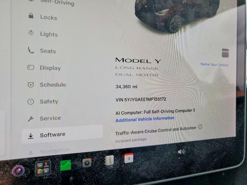 2021 Tesla Model Y მანქანა იყიდება აუქციონზე, vin: 5YJYGAEE1MF155172, აუქციონის ნომერი: 56126516
