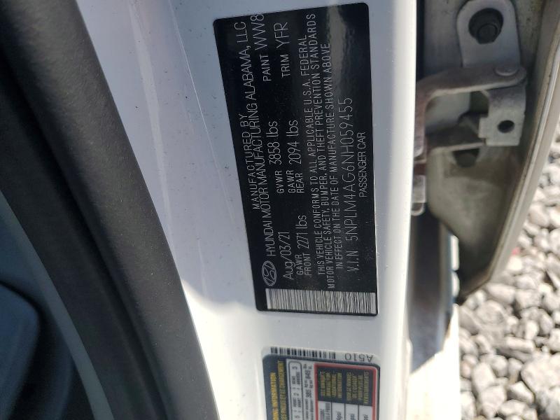 2022 Hyundai Elantra მანქანა იყიდება აუქციონზე, vin: 5NPLM4AG6NH059455, აუქციონის ნომერი: 56541516