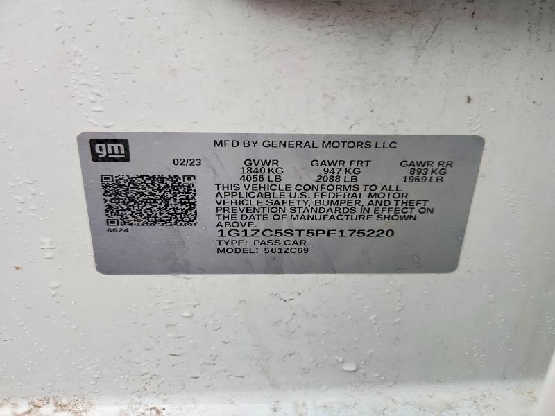 Aukcja sprzedaży 2023 Chevrolet Malibu, vin: 1G1ZC5ST5PF175220, numer aukcji: 57876696