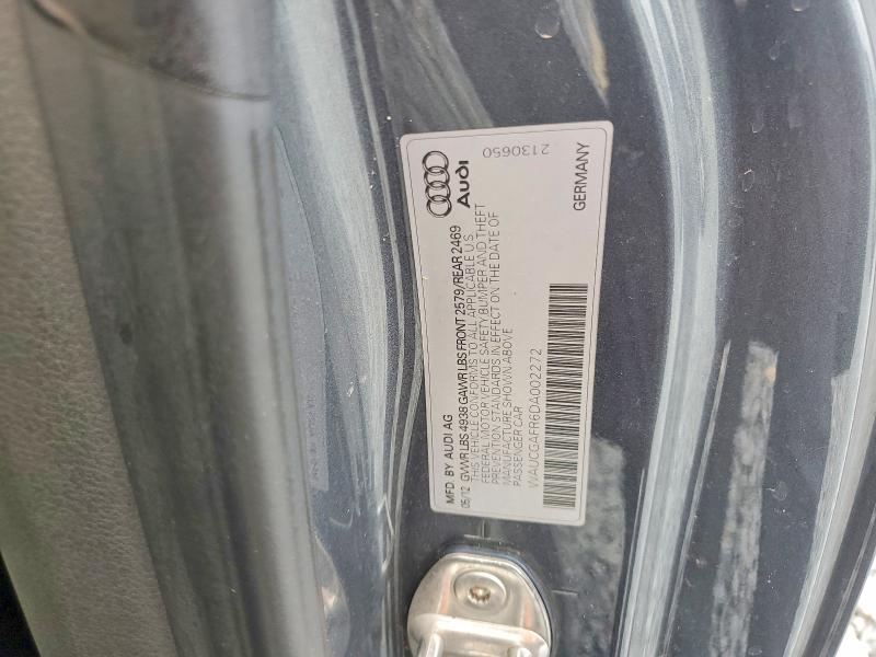 2013 Audi S5 მანქანა იყიდება აუქციონზე, vin: WAUCGAFR6DA002272, აუქციონის ნომერი: 56482986