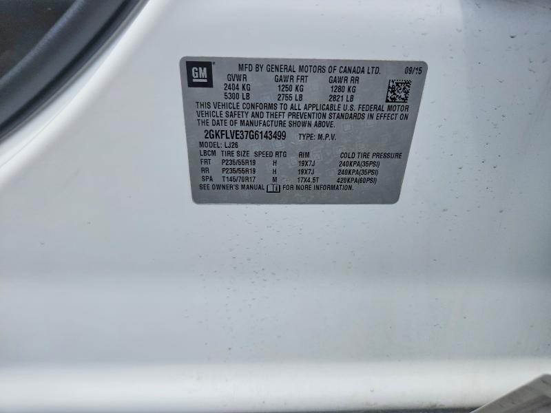 Продажа на аукционе авто 2016 Gmc Terrain, vin: 2GKFLVE37G6143499, номер лота: 57871336