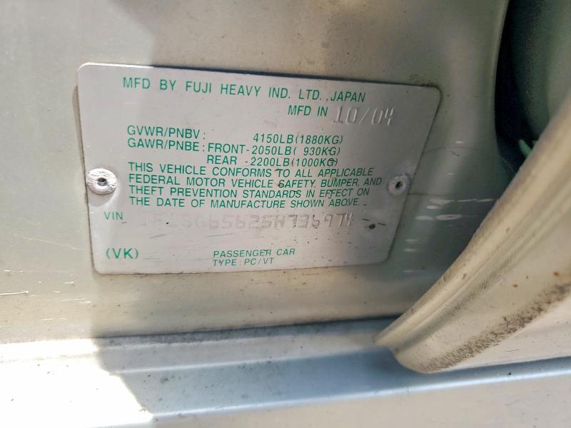 56823756 :رقم المزاد ، JF1SG65625H736974 vin ، 2005 Subaru Forester مزاد بيع