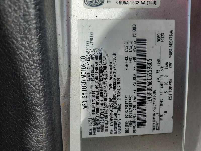2012 Ford Mustang მანქანა იყიდება აუქციონზე, vin: 1ZVBP8EM6C5259305, აუქციონის ნომერი: 55758666
