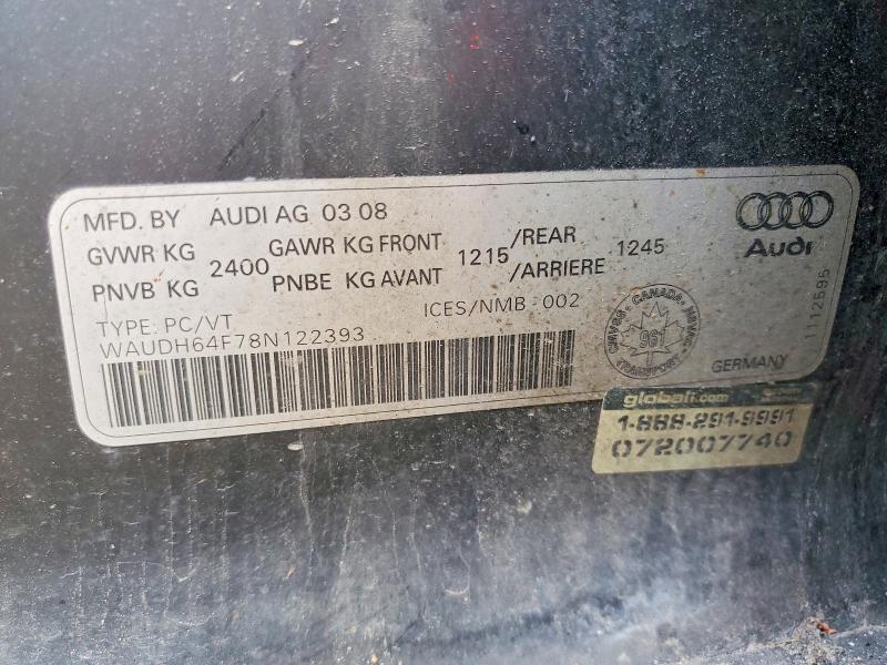 Продажа на аукционе авто 2008 Audi A6, vin: WAUDH64F78N122393, номер лота: 57474026
