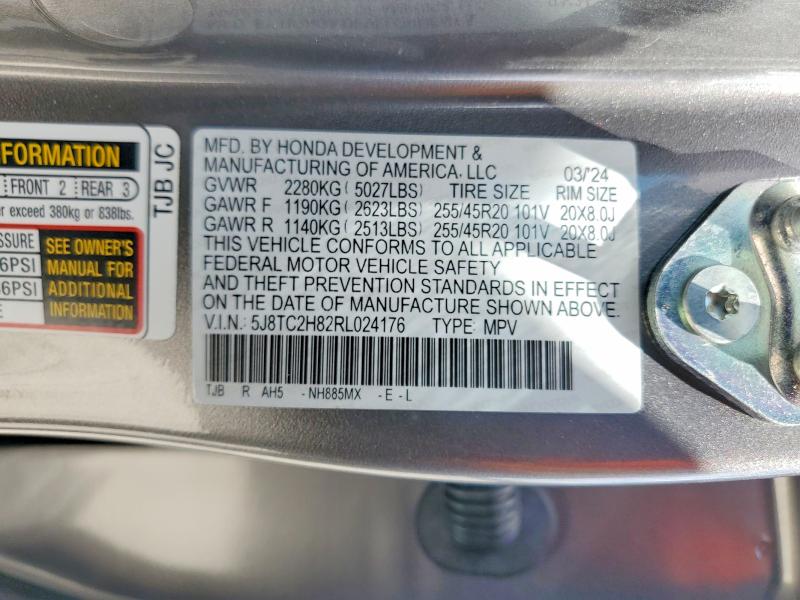 Aukcja sprzedaży 2024 Acura Rdx, vin: 5J8TC2H82RL024176, numer aukcji: 55990336