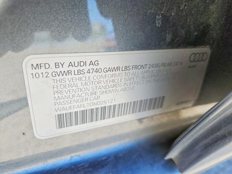 56321516 :رقم المزاد ، WAUEFAFL1DN025121 vin ، 2013 Audi A4 مزاد بيع