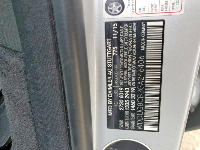 Aukcja sprzedaży 2016 Mercedes-benz S, vin: WDDUG8CB2GA246406, numer aukcji: 58315396