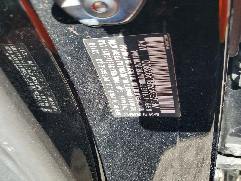 57230336 :رقم المزاد ، WP1AE2A24BLA92800 vin ، 2011 Porsche Cayenne مزاد بيع