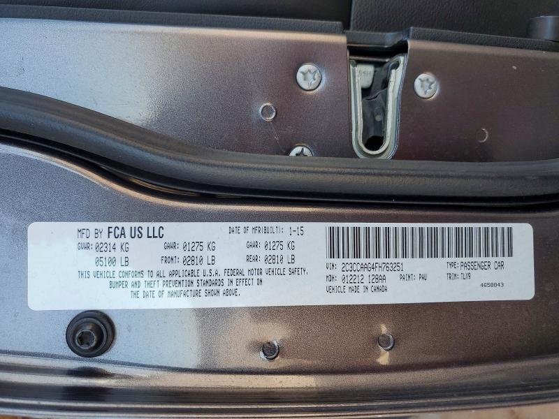 Aukcja sprzedaży 2015 Chrysler 300, vin: 2C3CCAAG4FH763251, numer aukcji: 56530266