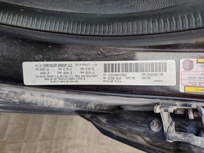 2014 Dodge Avenger მანქანა იყიდება აუქციონზე, vin: 1C3CDZABXEN224221, აუქციონის ნომერი: 57339476