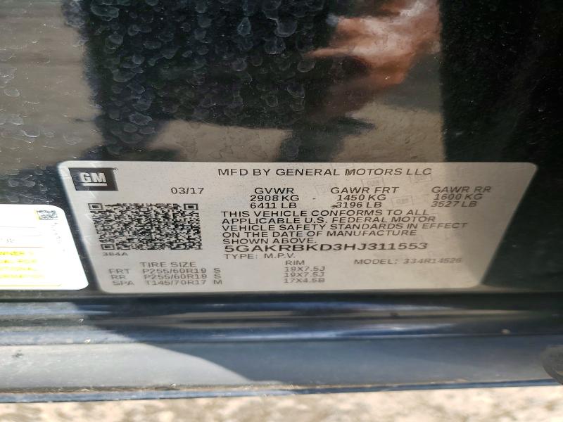 Aukcja sprzedaży 2017 Buick Enclave, vin: 5GAKRBKD3HJ311553, numer aukcji: 85635665