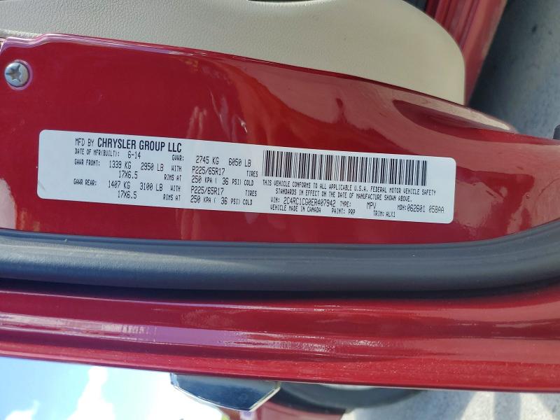 57410866 :رقم المزاد ، 2C4RC1CG0ER407942 vin ، 2014 Chrysler Town & Country مزاد بيع