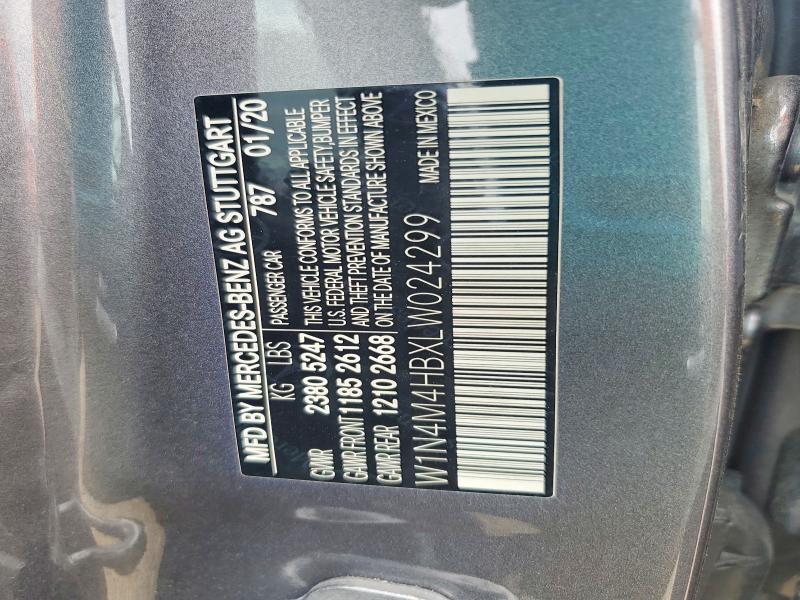 56401856 :رقم المزاد ، W1N4M4HBXLW024299 vin ، 2020 Mercedes-benz Glb مزاد بيع