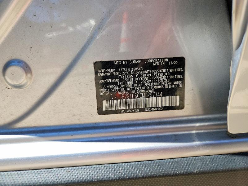 Aukcja sprzedaży 2021 Subaru Crosstrek, vin: JF2GTHSC0MH297744, numer aukcji: 58545986
