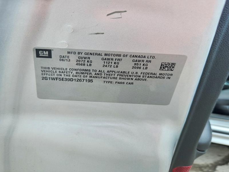 54558526 :رقم المزاد ، 2G1WF5E39D1267195 vin ، 2013 Chevrolet Impala مزاد بيع