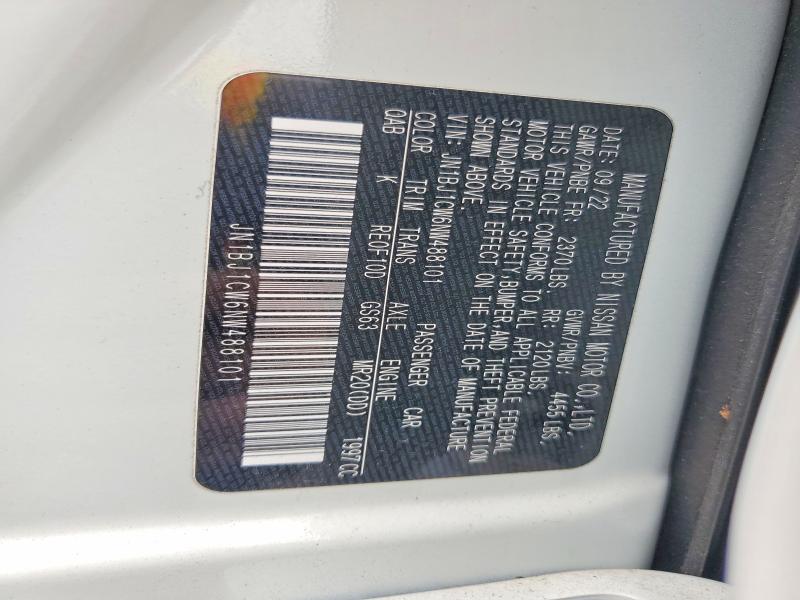 Продажа на аукционе авто 2022 Nissan Rogue Sport, vin: JN1BJ1CW6NW488101, номер лота: 56085486