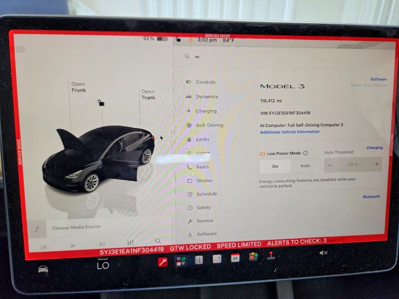 Продажа на аукционе авто 2022 Tesla Model 3, vin: 5YJ3E1EA1NF304419, номер лота: 58809386