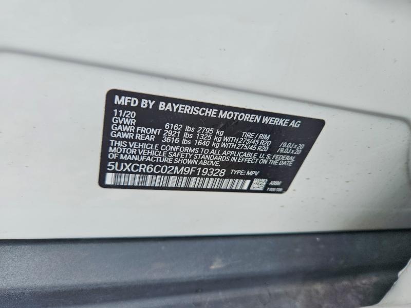 Продаж на аукціоні авто 2021 Bmw X5, vin: 5UXCR6C02M9F19328, номер лоту: 56406736