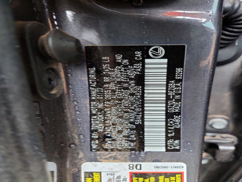 57543856 :رقم المزاد ، 58AEZ1B17PU148290 vin ، 2023 Lexus Es 350 مزاد بيع