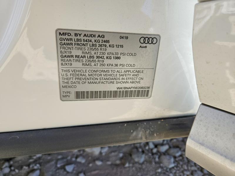 Aukcja sprzedaży 2019 Audi Q5, vin: WA1BNAFYXK2093236, numer aukcji: 57027796
