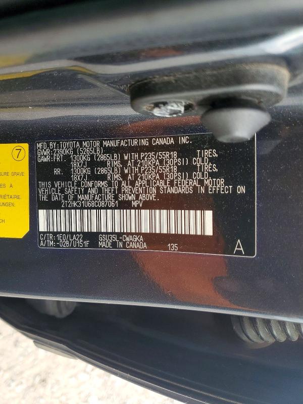 Aukcja sprzedaży 2008 Lexus Rx, vin: 2T2HK31U68C087061, numer aukcji: 56842876