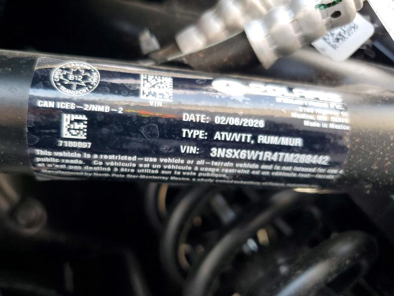 2026 Polaris Ranger მანქანა იყიდება აუქციონზე, vin: 3NSX6W1R4TM288442, აუქციონის ნომერი: 56169966