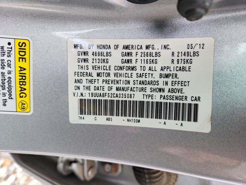 Aukcja sprzedaży 2012 Acura Tl, vin: 19UUA8F52CA035087, numer aukcji: 55706606