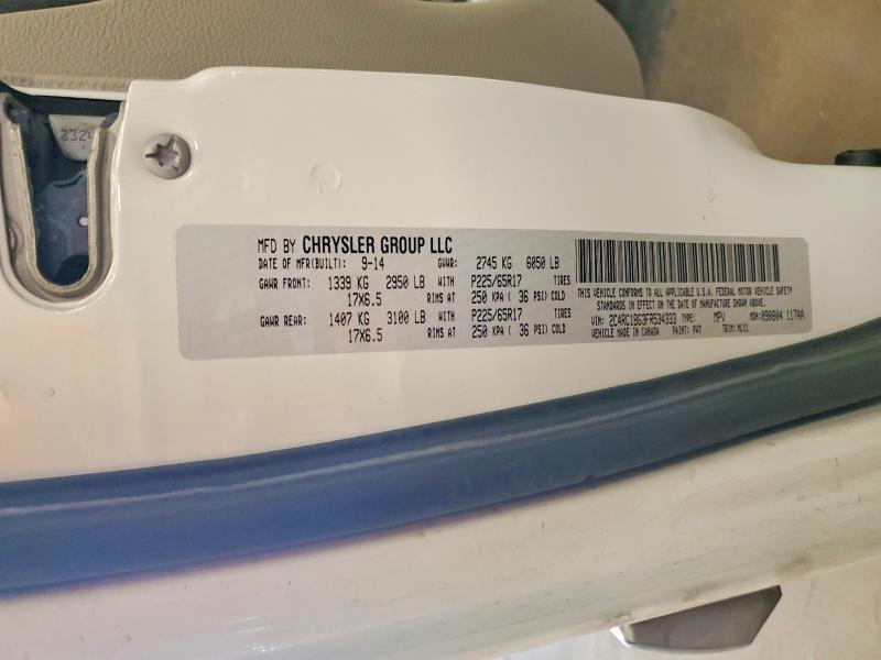 58489596 :رقم المزاد ، 2C4RC1BG3FR534333 vin ، 2015 Chrysler Town & Country مزاد بيع