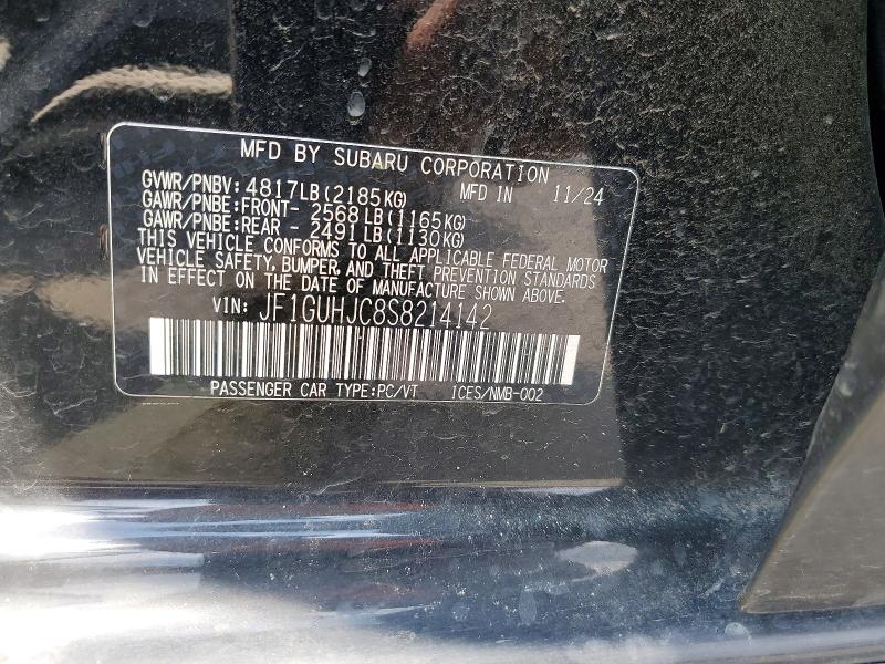 Продажа на аукционе авто 2025 Subaru Impreza, vin: JF1GUHJC8S8214142, номер лота: 58286386